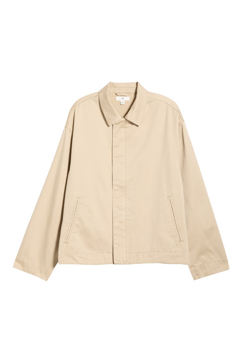 Cotton Twill Zip Jacket, Main, color, TAN NANTUCKET