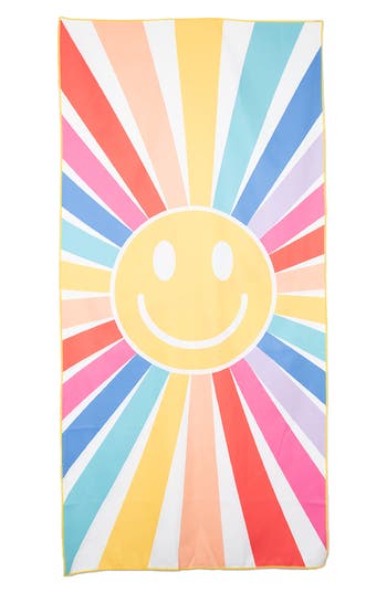Katydid Happy Face Sunshine Quick Dry Beach Towel