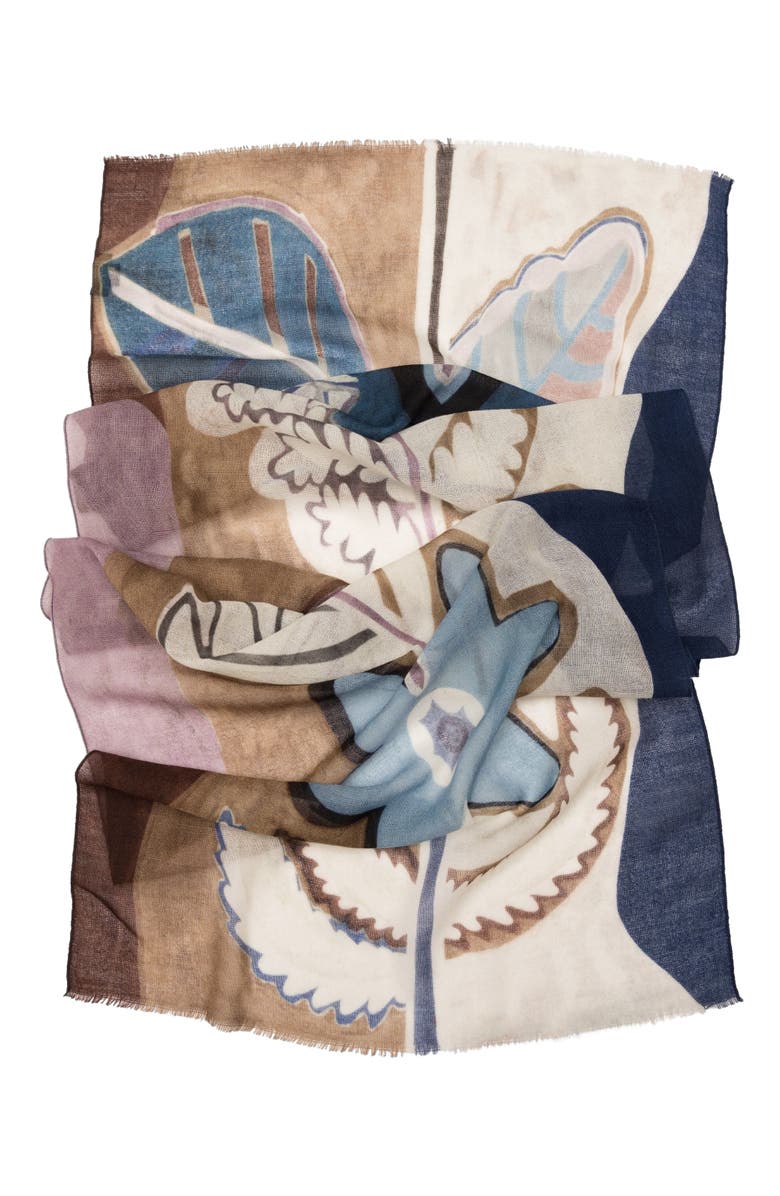 Elizabetta Irene - Wool Scarf, Alternate, color, Blue And Lavender