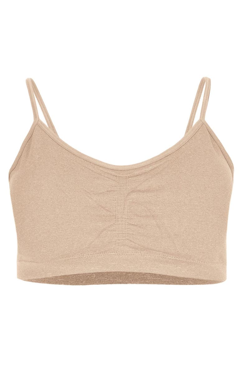 2 Pair Pack Gathered Front Cup Training Bra, Alternate, color, Beige