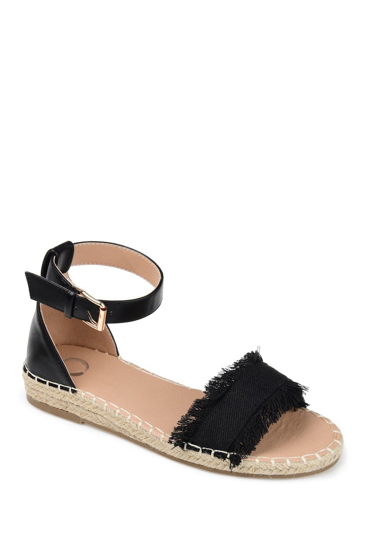 Journee Collection Tristeeen Ankle Strap Espadrille Sandal, Alternate, color, Black