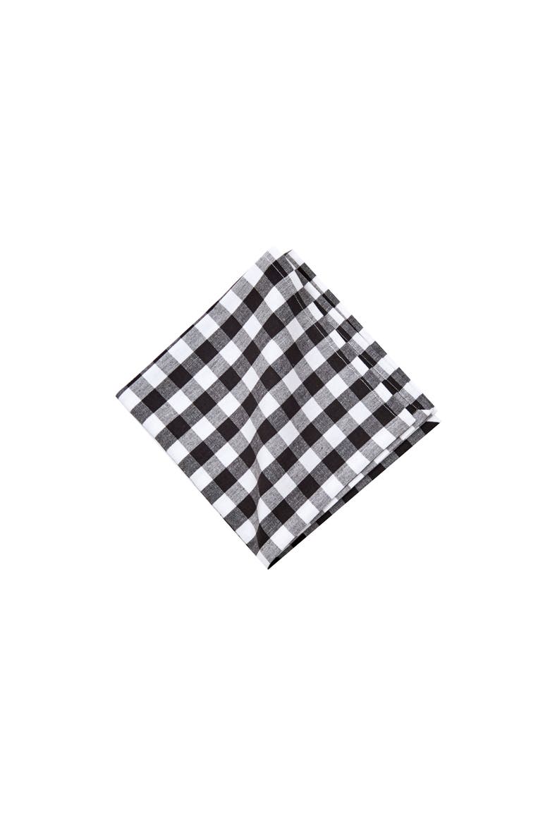 Ashford Black Napkin Set of 6, Main, color, Black
