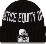 New Era Men's New Era Black Cleveland Browns Team Social Justice Cuffed Knit Hat