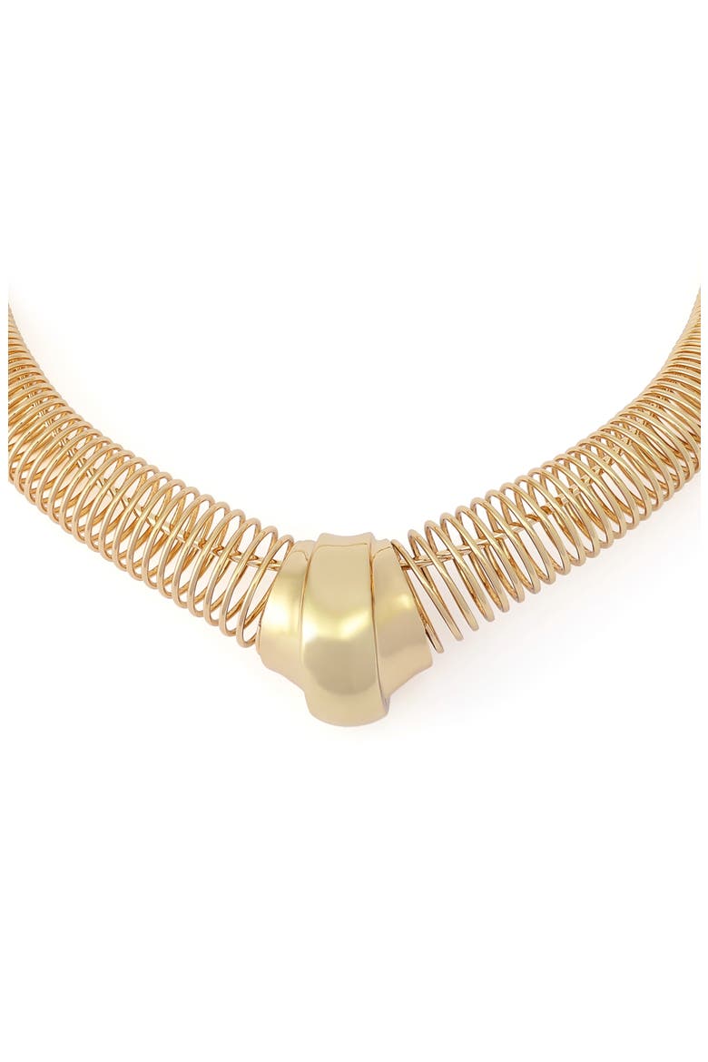 Coiled Collar Necklace, Alternate, color, GOLD