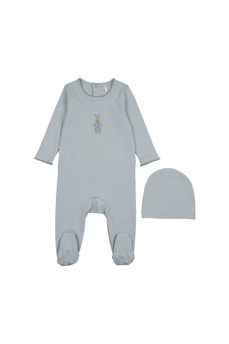 Bunny Graphic Footie for Baby Boy, Main, color, Blue