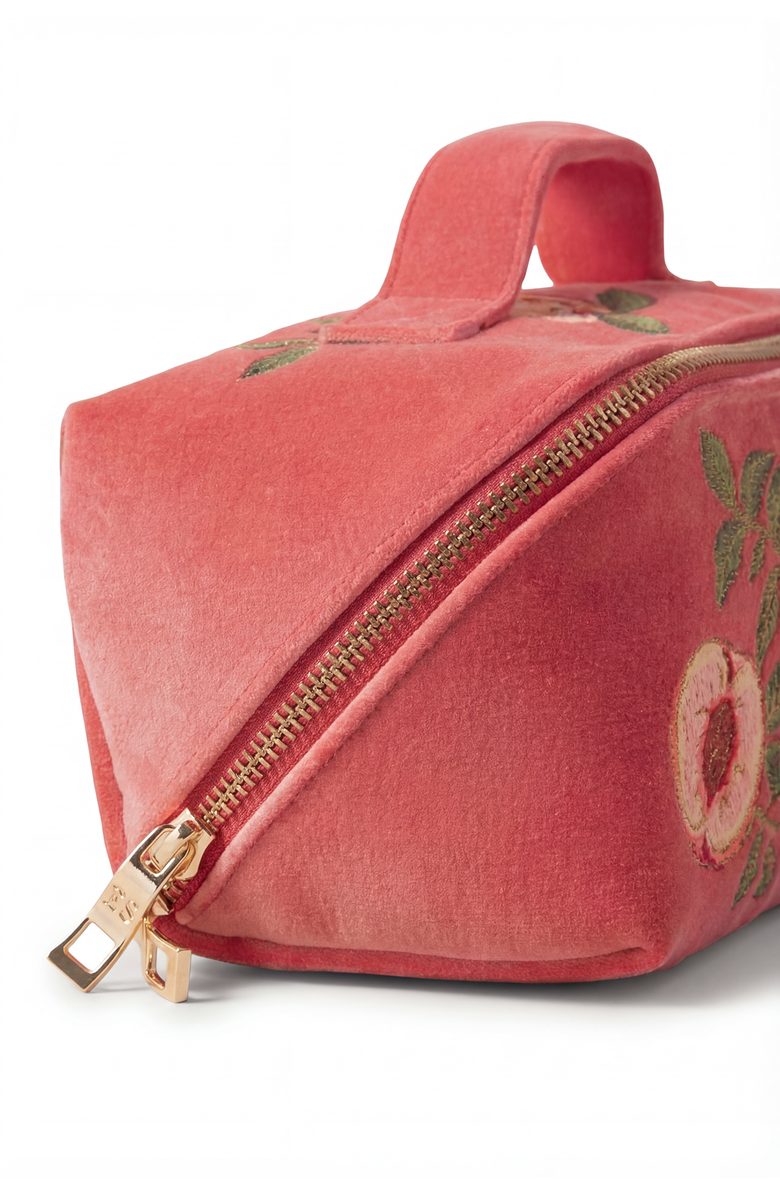 Elizabeth Scarlett Summer Peach Open Flat Makeup Bag, Alternate, color, Spiced Coral