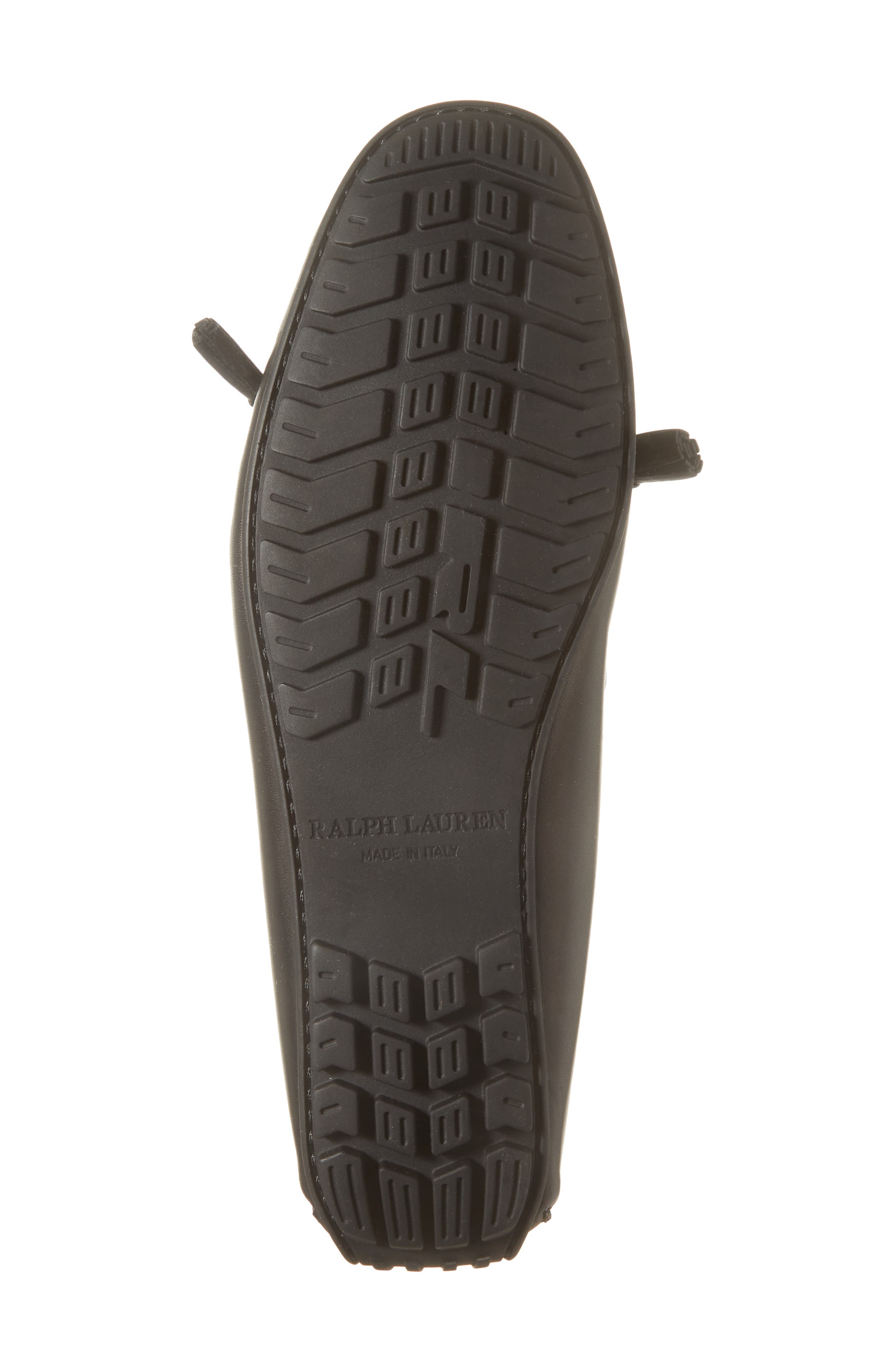 Ralph Lauren Purple Label Harold Leather Tasseled Driving Loafer, Alternate, color, Black
