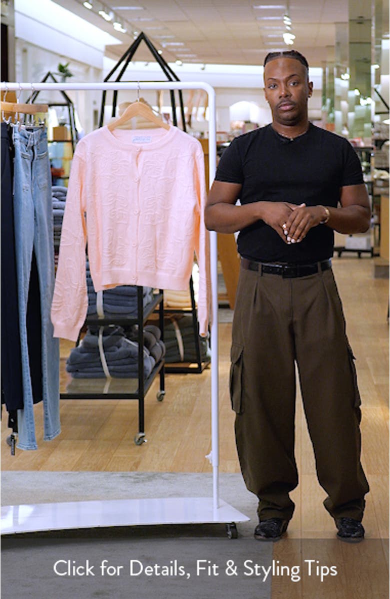 Floral Jacquard Cardigan, sales video thumbnail