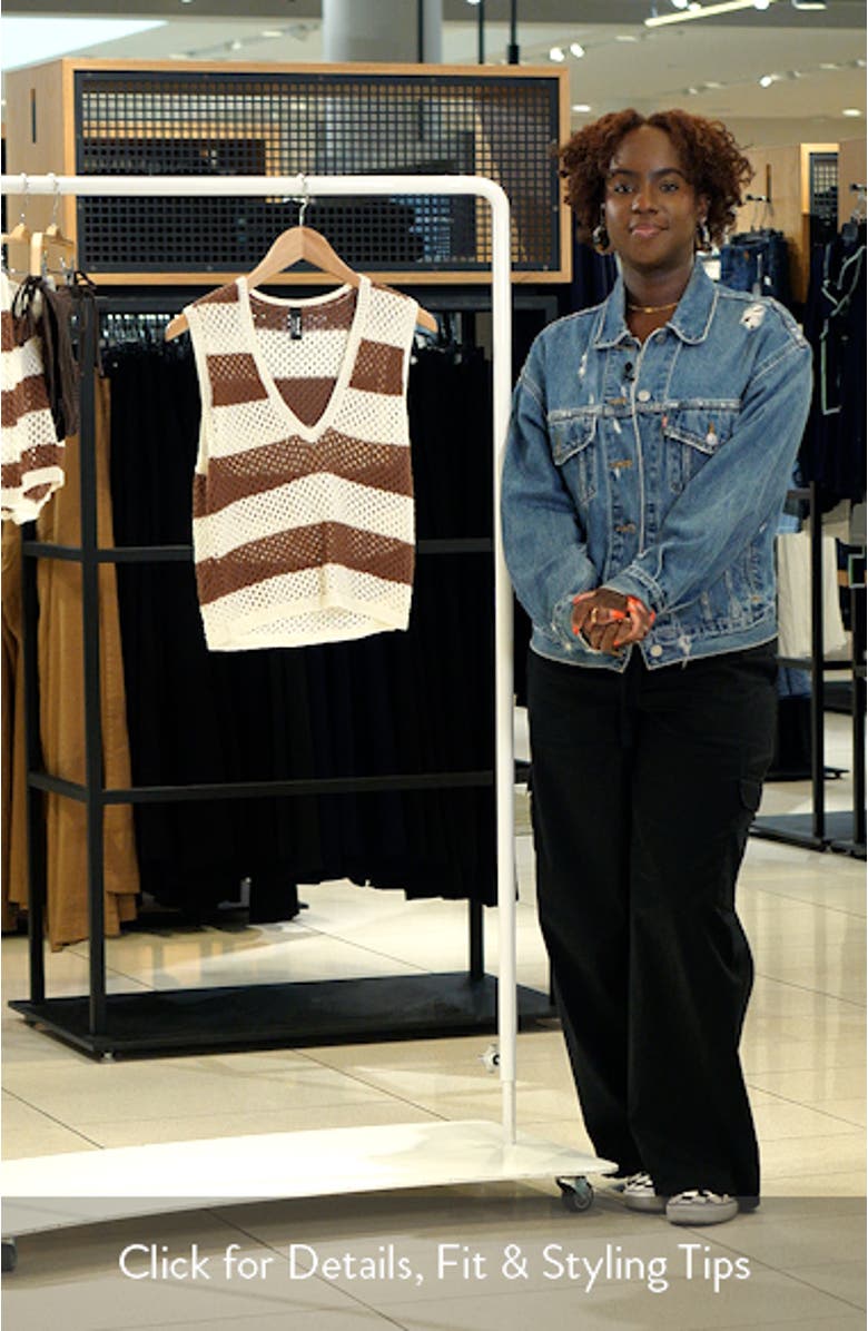 Stripe Cover-Up Sleeveless Top, sales video thumbnail