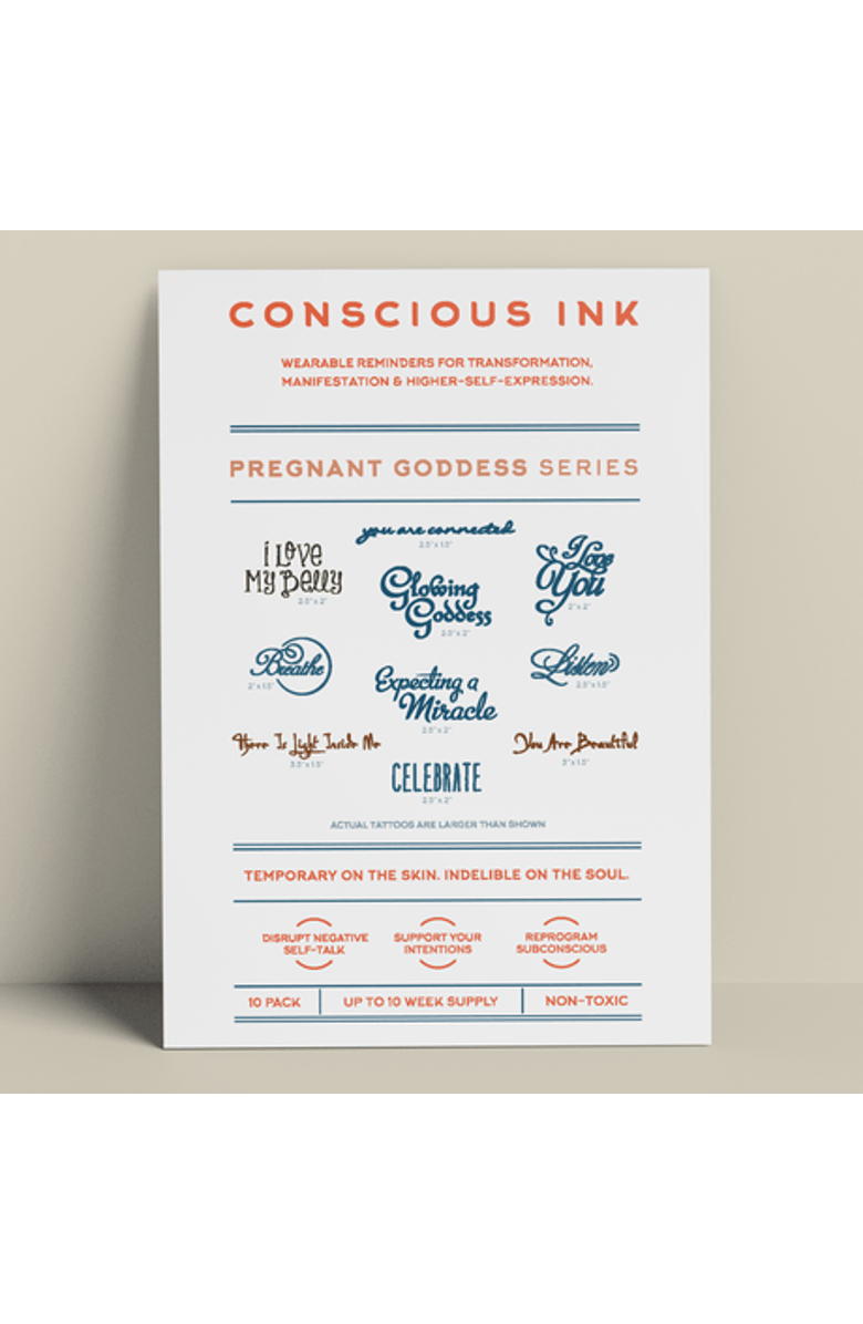 Conscious Ink Pregnant Goddess Variety 10-Pack, Main, color, White