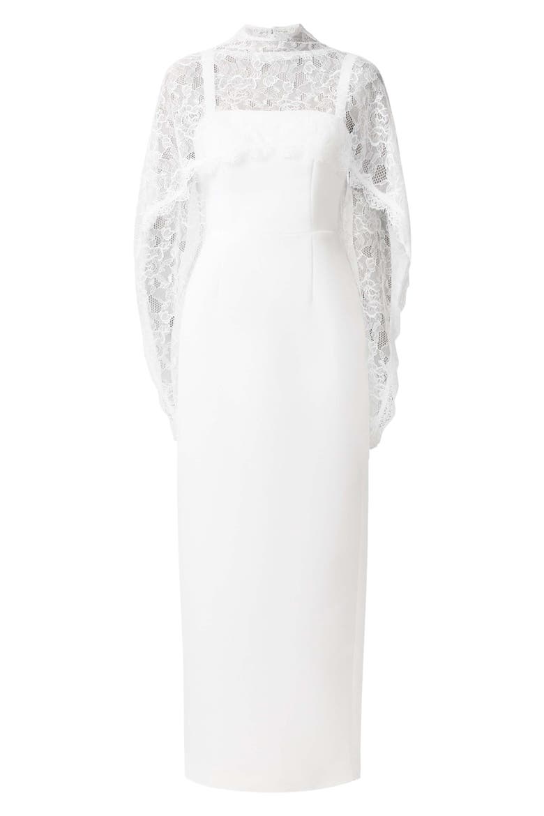 Elly Lace Cape, Alternate, color, WHITE