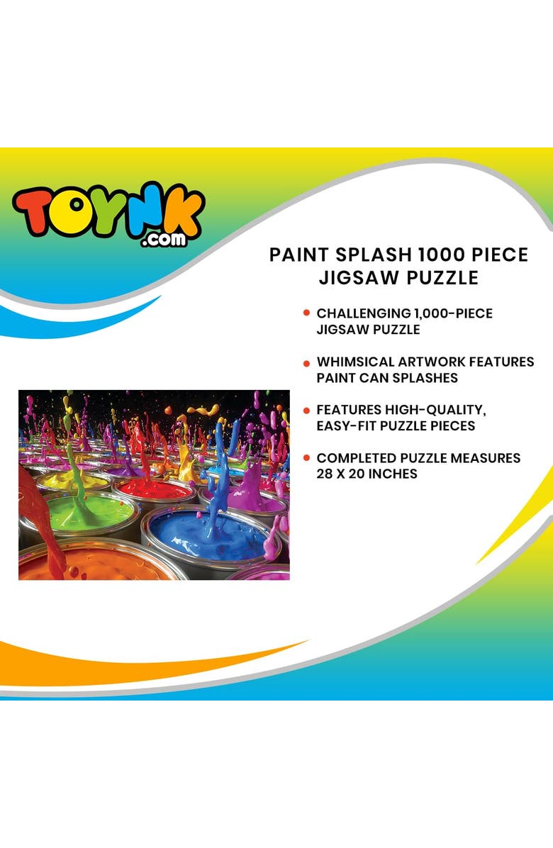 Toynk Paint Splash 1000 Piece Jigsaw Puzzle, Alternate, color, Multi-Color