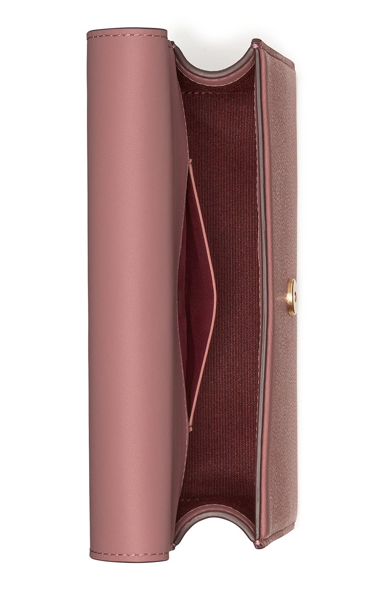 Kate Spade New York deco pebble leather convertible crossbody bag, Alternate, color, Dusk Rose