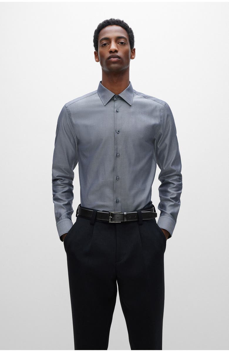 BOSS Elloy Leather Belt, Alternate, color, Black