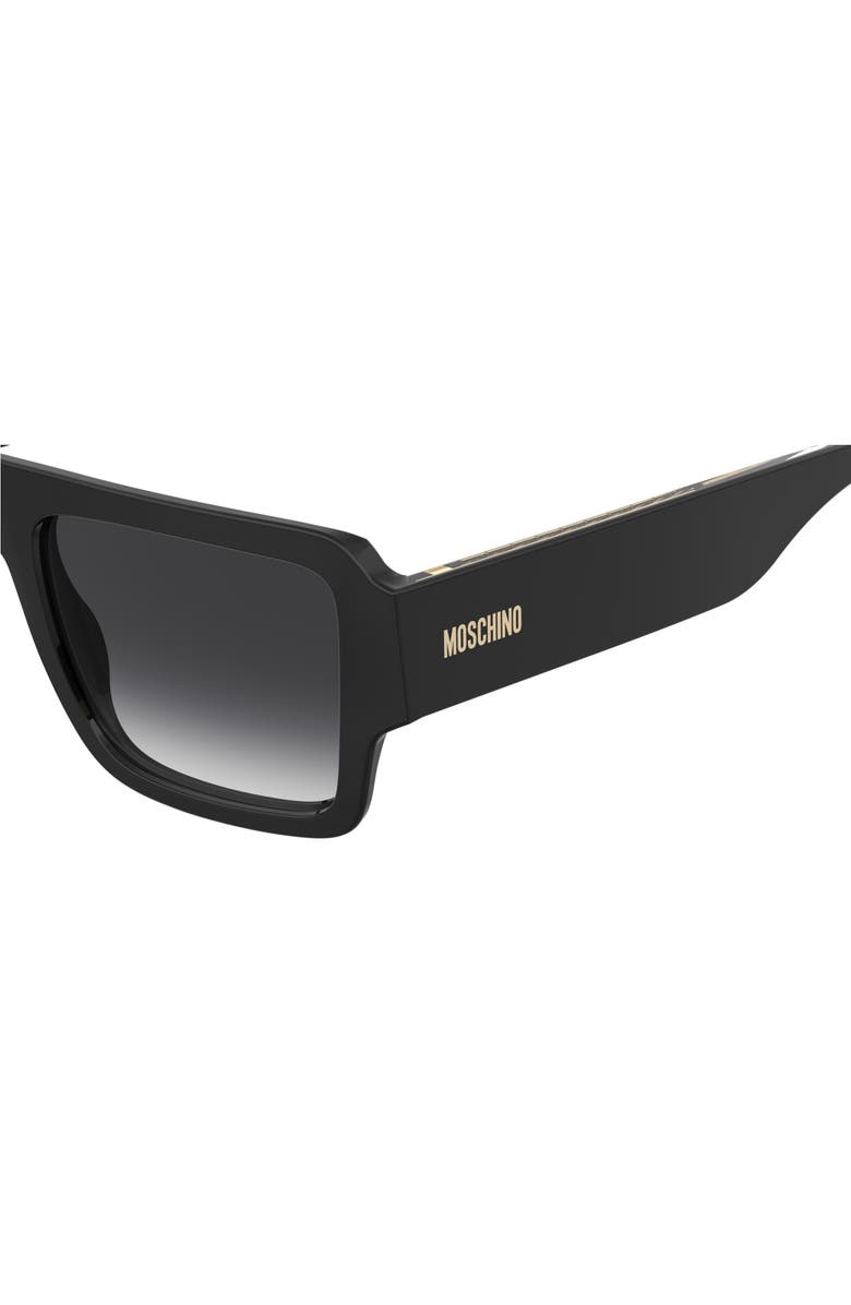 Moschino 54mm Gradient Flat Top Sunglasses, Alternate, color, Black/ Dark Grey Sf