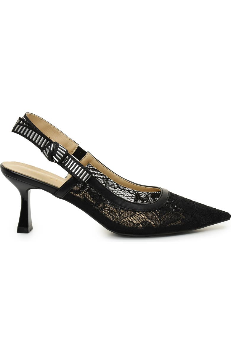 Nicole Miller Illusion Lace Slingback Pump, Alternate, color,
