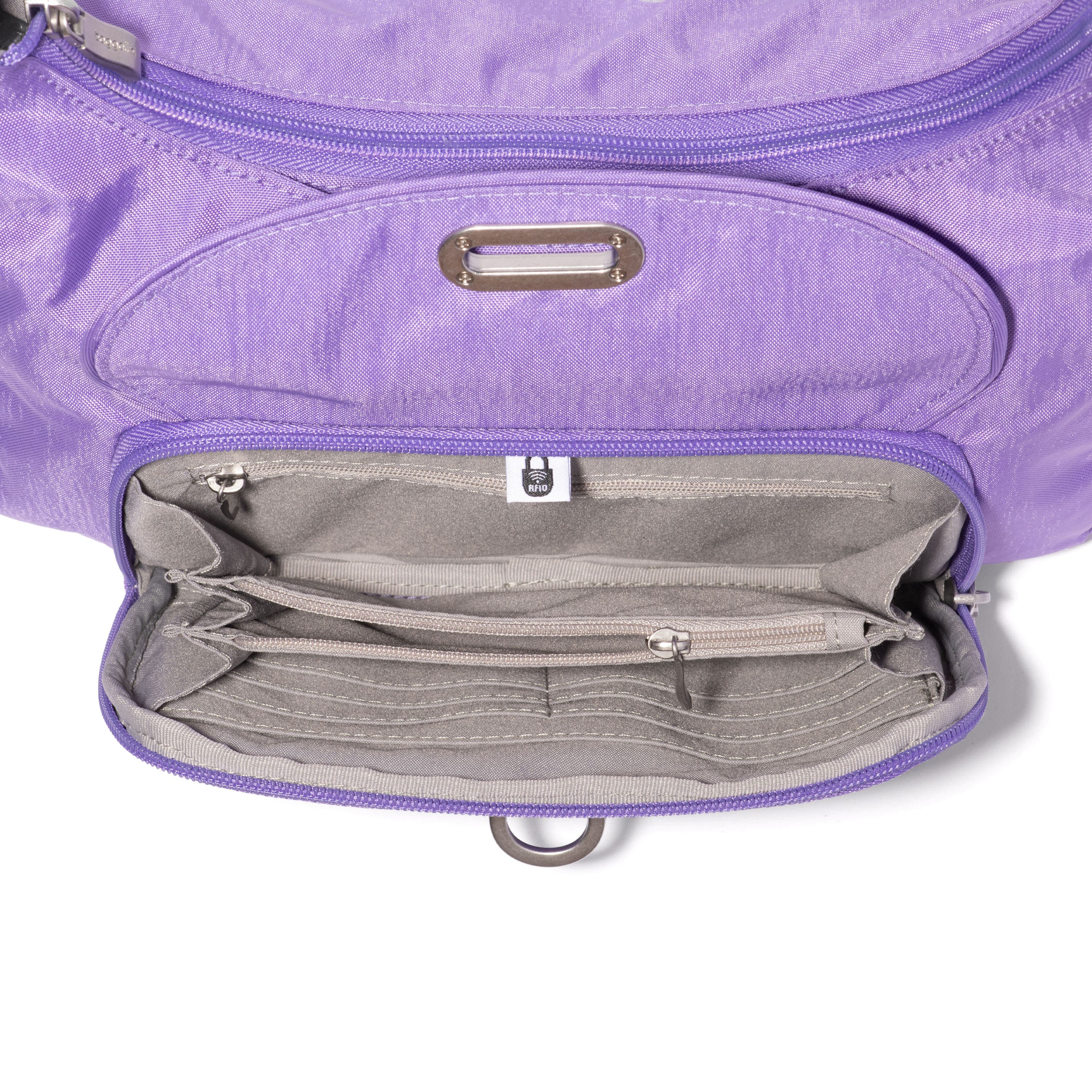 Coastal Flip Lock Half Moon Bag, Alternate, color, LAVENDER SURF