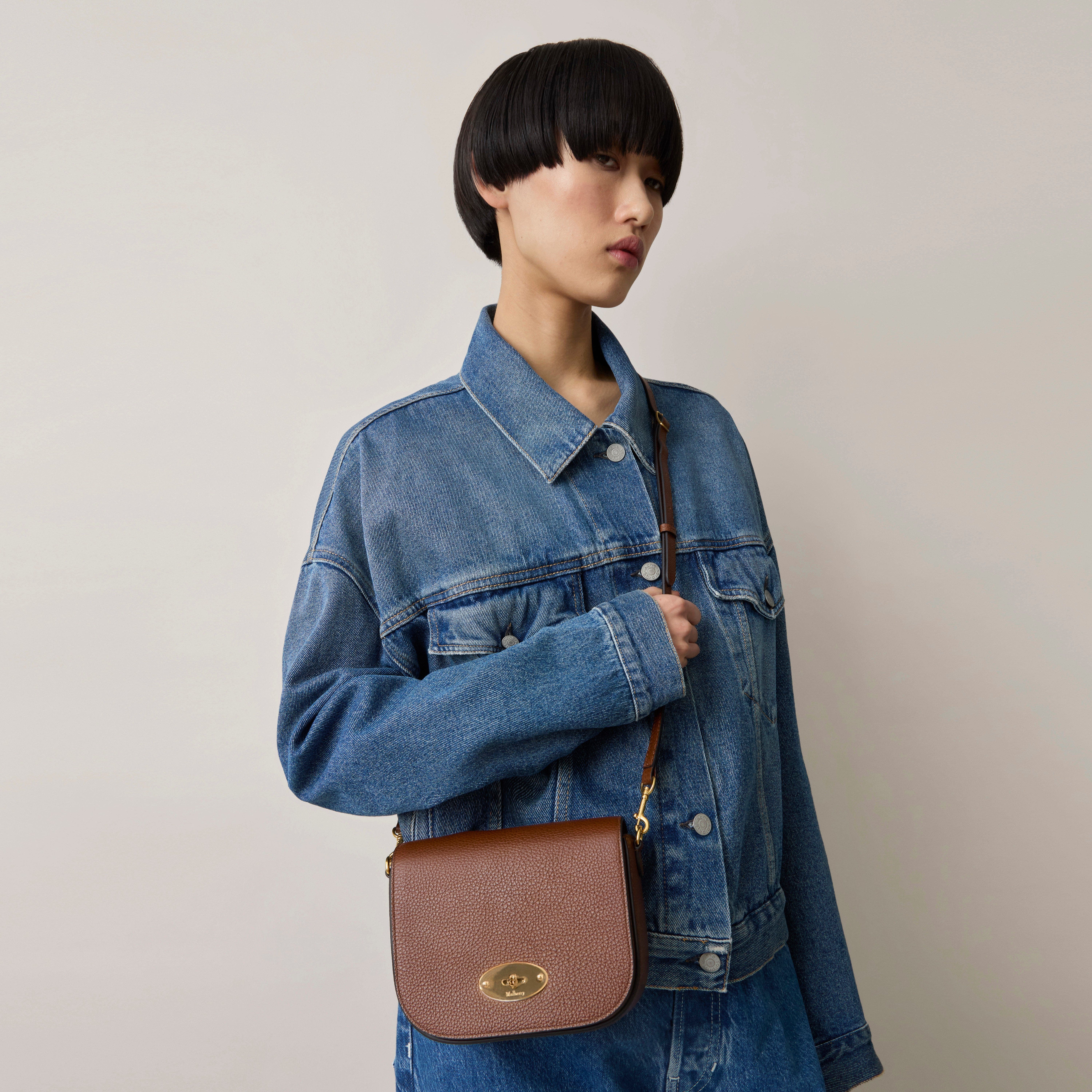 Mulberry Small Darley Leather Crossbody Bag, Alternate, color, Oak