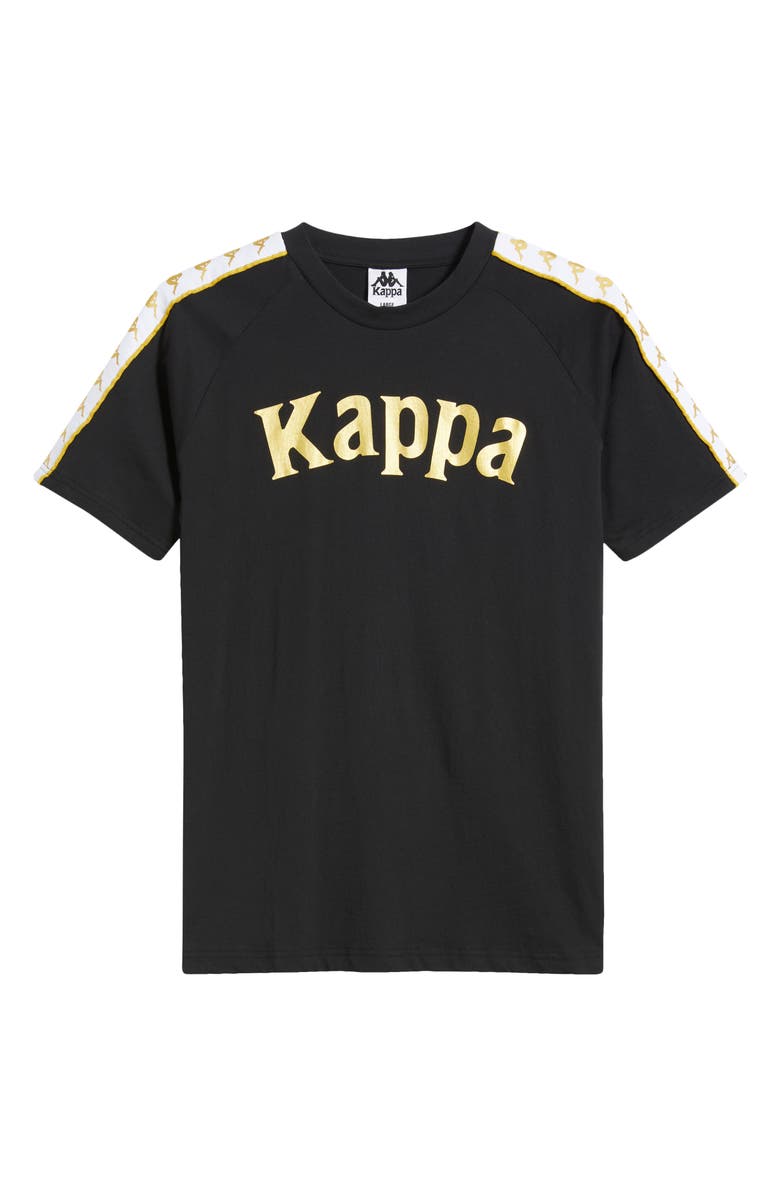 KAPPA 222 Banda Balima Logo Graphic T-Shirt, Alternate, color, Black-Yellow Gold Rich-White