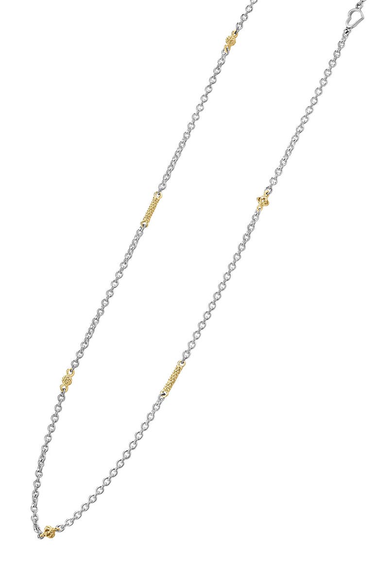 'Caviar Icon' Chain Necklace, Alternate, color, SILVER
