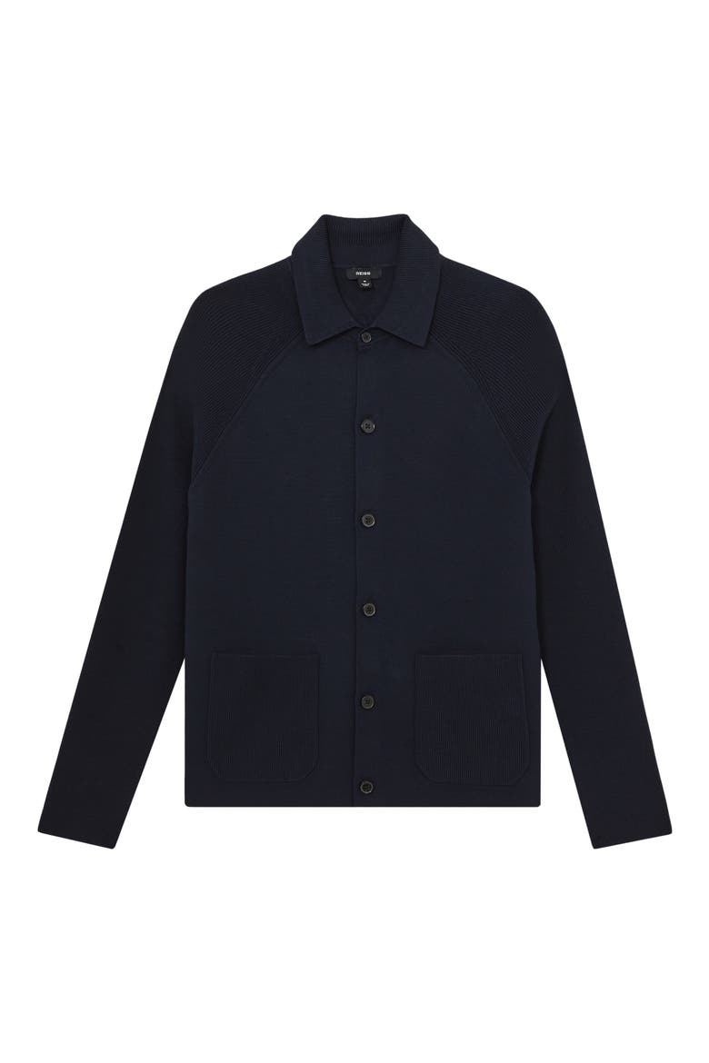 Fitzgerald Collared Cardigan, Alternate, color, NAVY BLUE