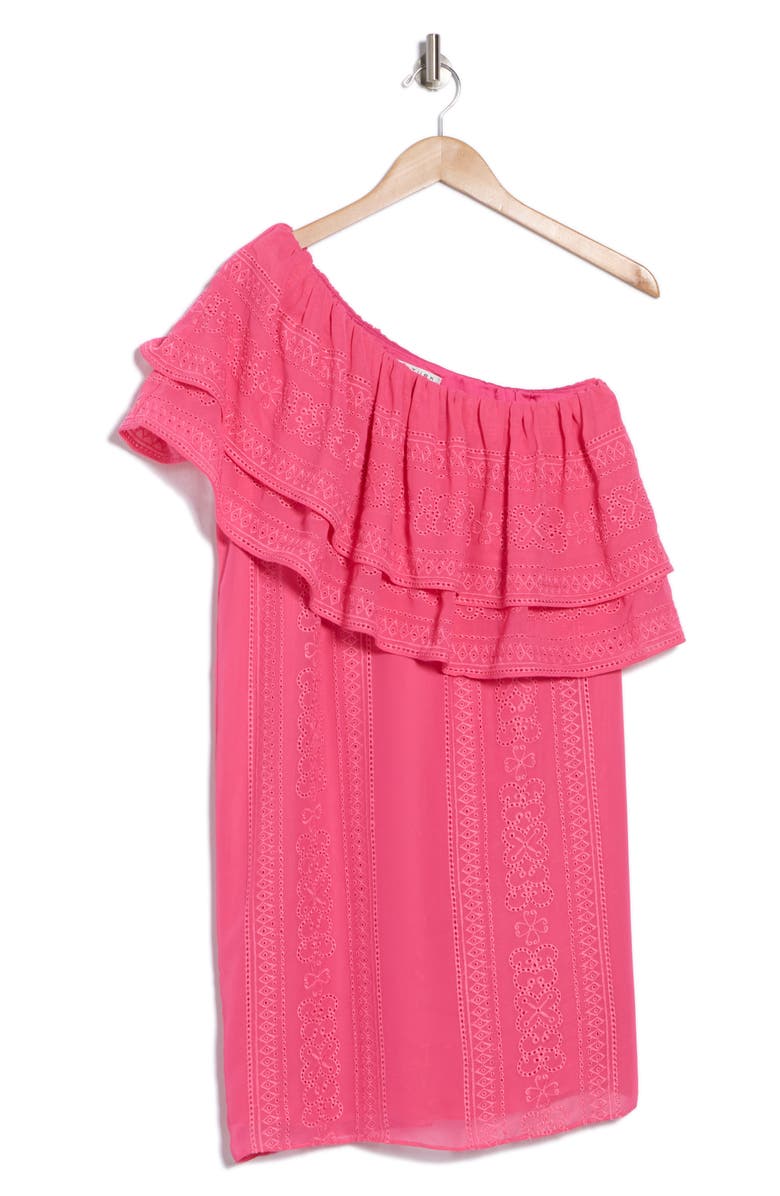Trina Turk Phebe Embroidered One-Shoulder Dress, Alternate, color, Flower Child