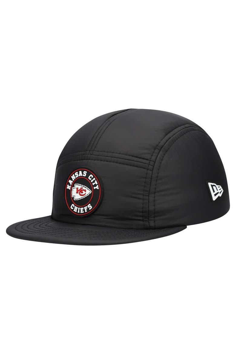 Men's New Era  Black Kansas City Chiefs Quilted Camper Adjustable Hat, Main, color, Black