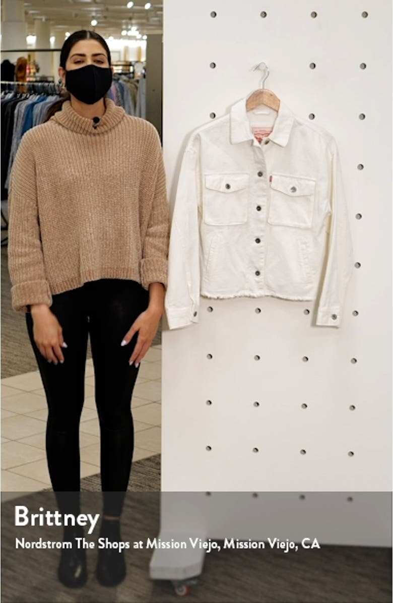 Crop Raw Hem Utility Jacket, sales video thumbnail