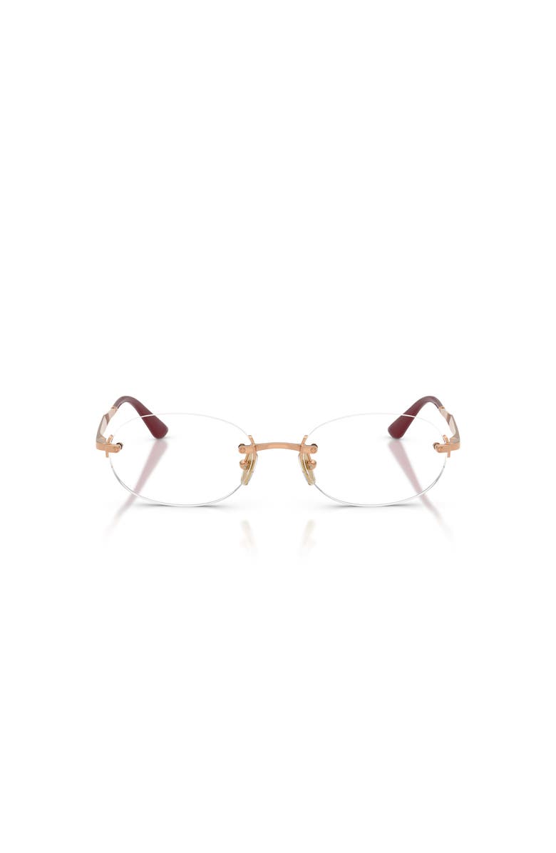 Vogue Eyewear 53mm Oval optical glasses, Alternate, color, Pink