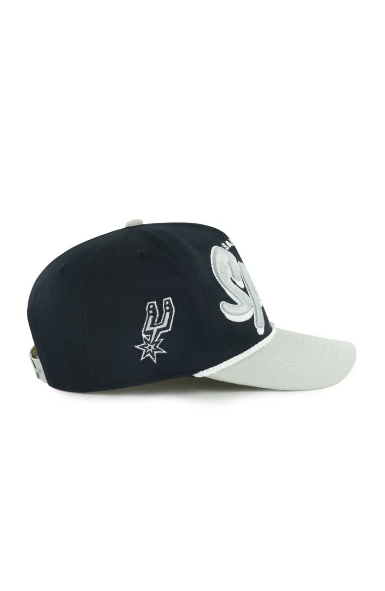 '47 Men's '47 Black/Silver San Antonio Spurs Dropshadow Rope Hitch Adjustable Hat, Alternate, color, Black