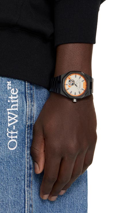 Side Note Bracelet Strap Automatic Watch, 41mm