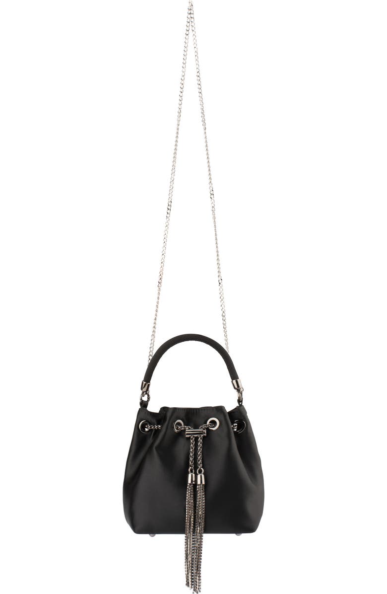Olga Berg Amanda Satin Bucket Bag, Alternate, color,