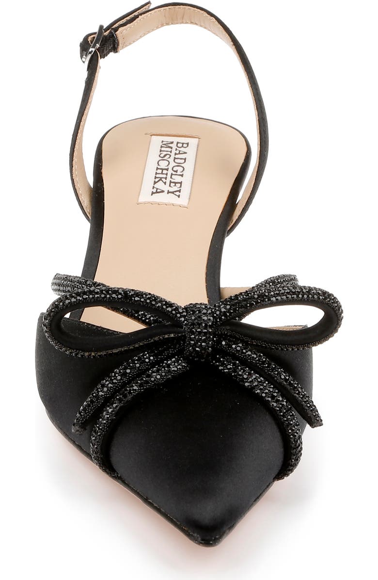 Badgley Mischka Collection Angelina Slingback Pointed Toe Kitten Heel Pump, Alternate, color,