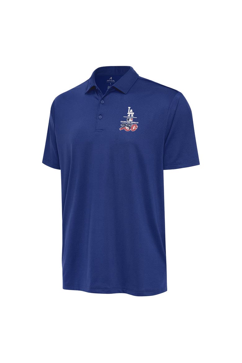 Men's Antigua Royal Los Angeles Dodgers Celebrating America's 250th Ellipse Polo, Alternate, color, Royal