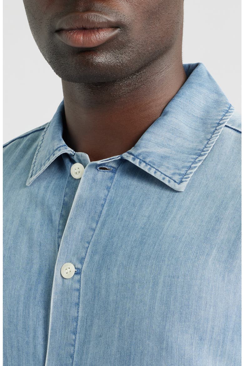 Featherweight Denim Button-Up Shirt, Alternate, color, LIGHT WASH