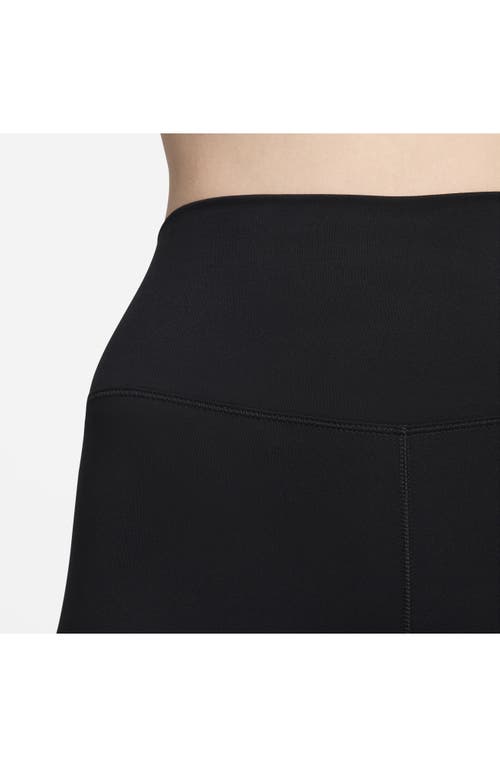 Shop Nike One Elemental Dri-fit High Waist Bike Shorts In Black/black