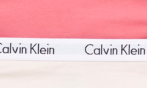 Calvin Klein Logo Bikini In Black/charcoal/pink