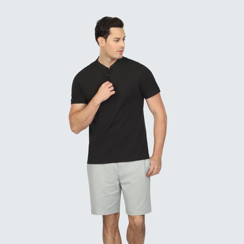 Vustra Short Sleeve Henley In Black