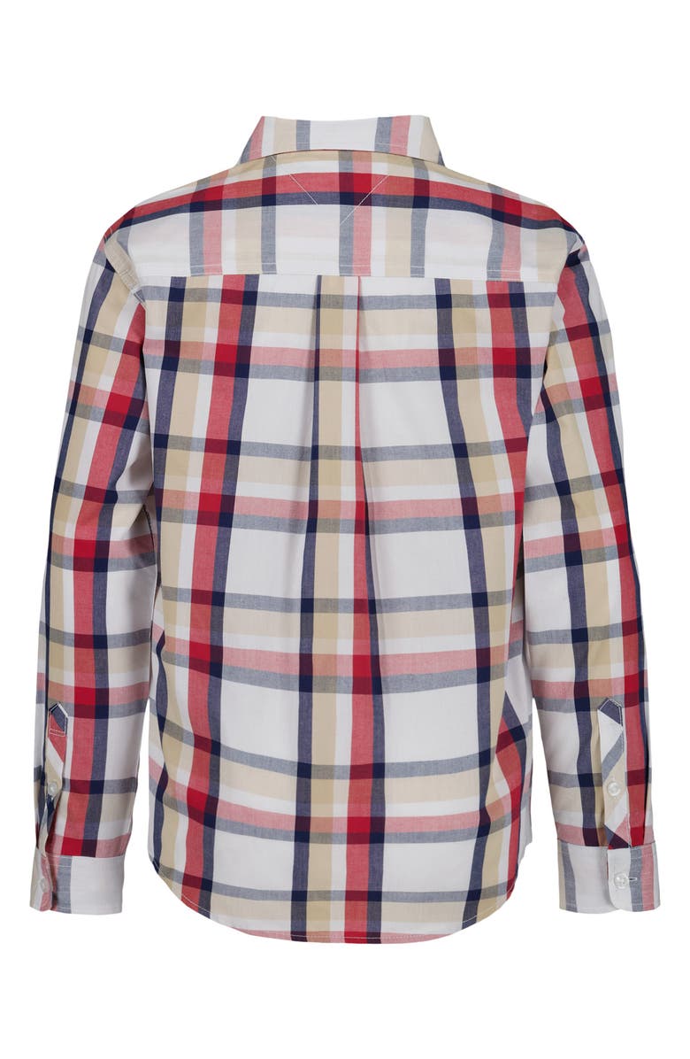 Tommy Hilfiger Kids' Plaid Button-Up Shirt, Alternate, color, Fresh White