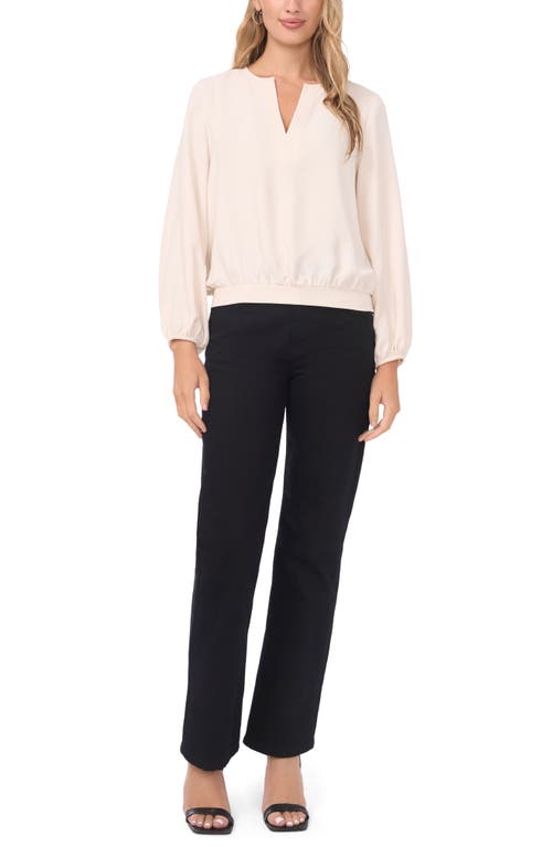 Vince Camuto Split Neck Top In Neutral