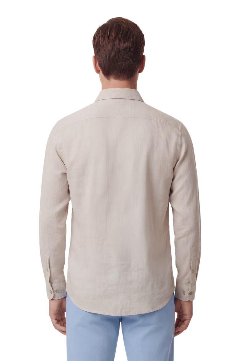 Linen Long Sleeve Shirt, Alternate, color, NATURAL