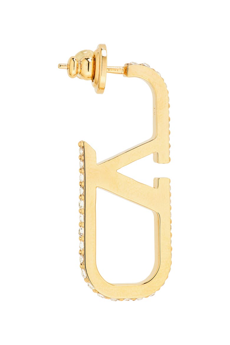 Vlogo Signature Swarovski Crystal Earrings, Alternate, color, GOLD