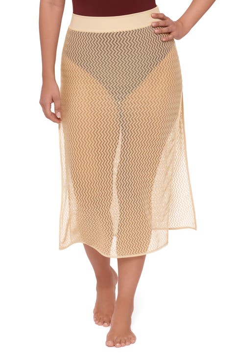 Side Slit Crochet Coverup Skirt