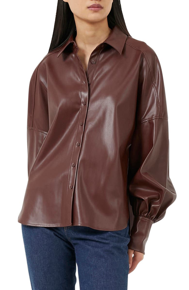 French Connection Etta Faux Leather Jacket, Main, color,