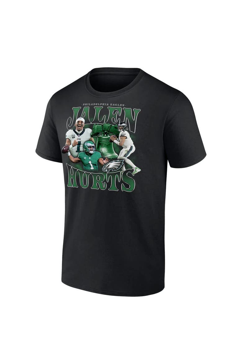 Men's Fanatics Jalen Hurts Black Philadelphia Eagles Notorious Player Graphic T-Shirt, Alternate, color, Black