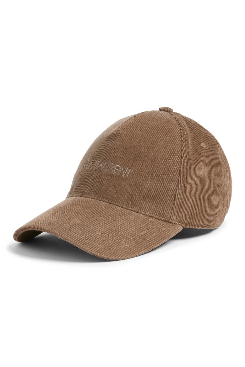 Corduroy Baseball Cap, Main, color, KHAKI/ GOLD