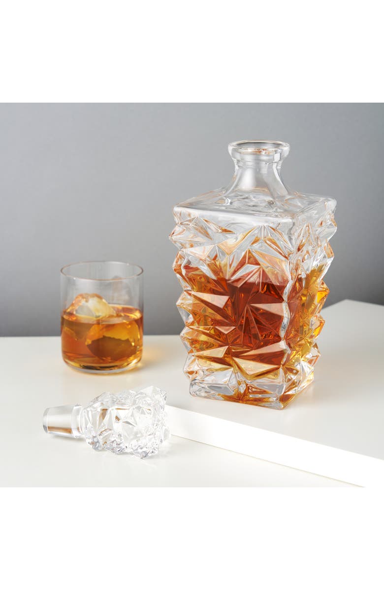Viski Prism Crystal Whiskey Decanter, Alternate, color, Clear