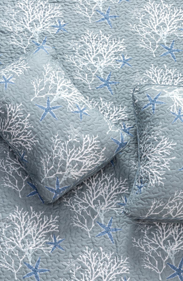 Woven & Weft Coastal 3-Piece Quilt Set, Alternate, color, Pearl Blue