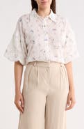 Forgotten Grace Puff Sleeve Print Top
