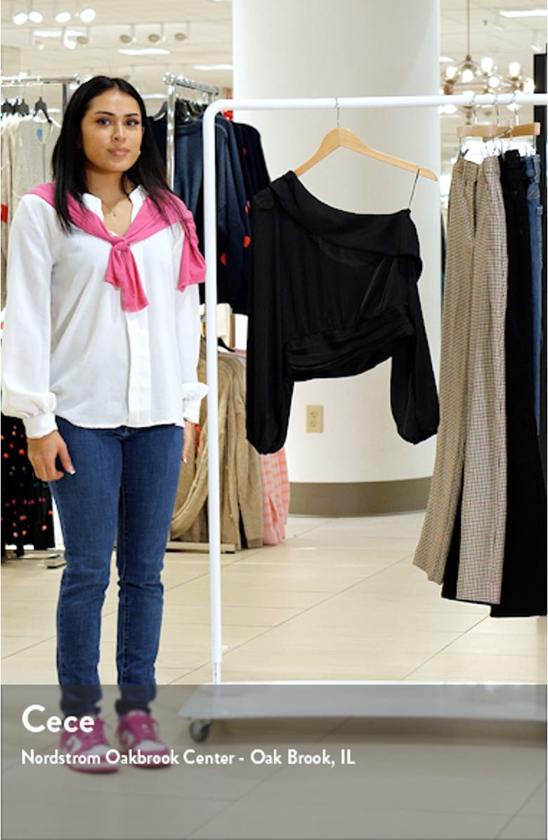 Off the Shoulder Satin Blouse, sales video thumbnail